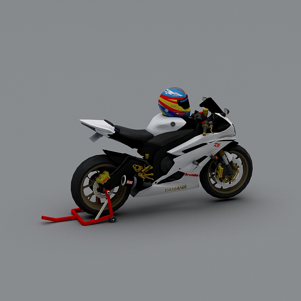 Yamaha R6 High-Detail 3D Model