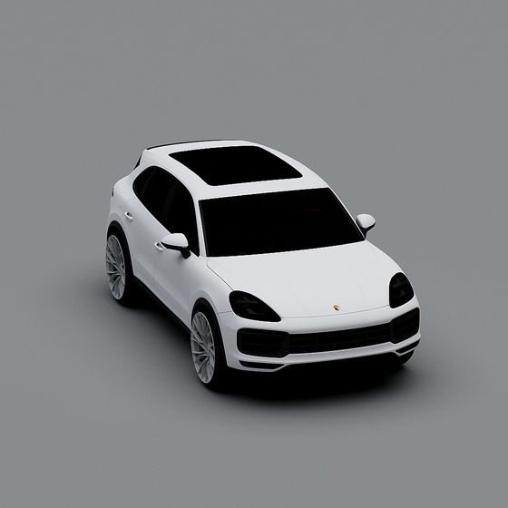 Elegant White Porsche Cayenne 3D model
