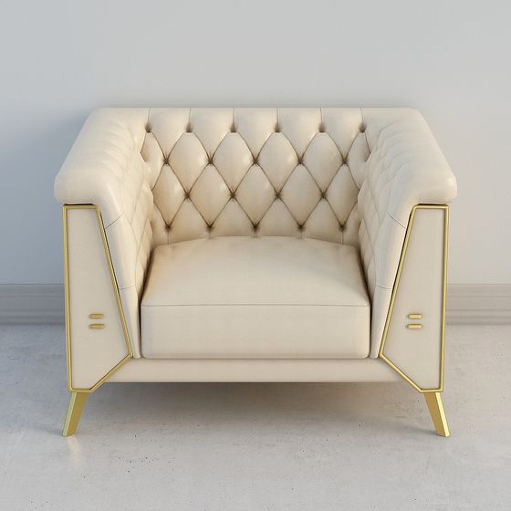 Divano G-S091 beige e bianco