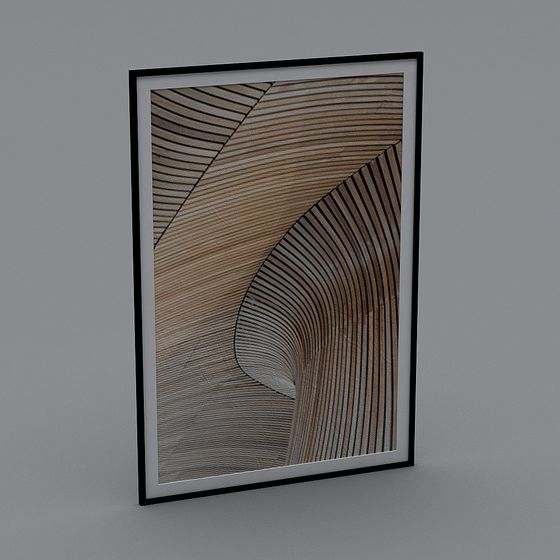 Abstract Line Art 3D model for Creative Projects