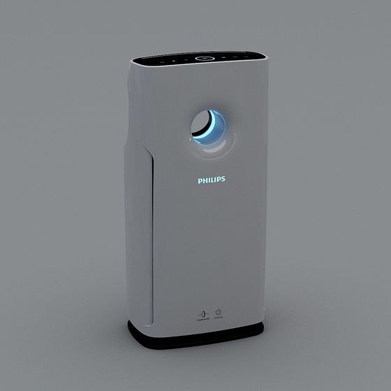 Air Purifier 3D Model in Black