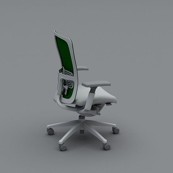 Elegant Nordic-Inspired Office Chair 3D model