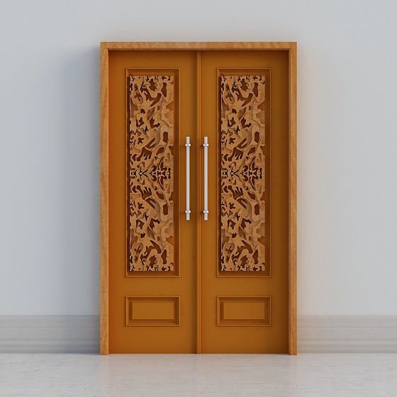 Stylish Double Door 3D model for Modern Design