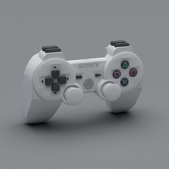 Low Poly Classic Game Controller 3D model
