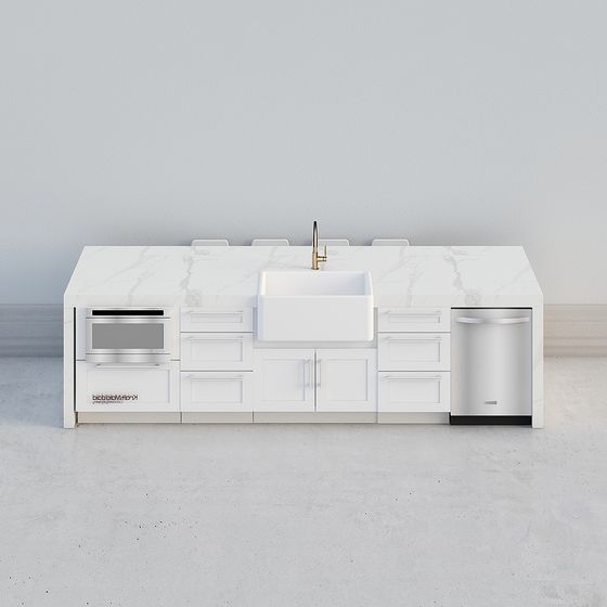 Urban Kitchen 3D model for Contemporary Spaces