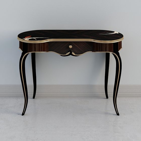 Elegant Vintage Style 3D Model Table and Chair Set