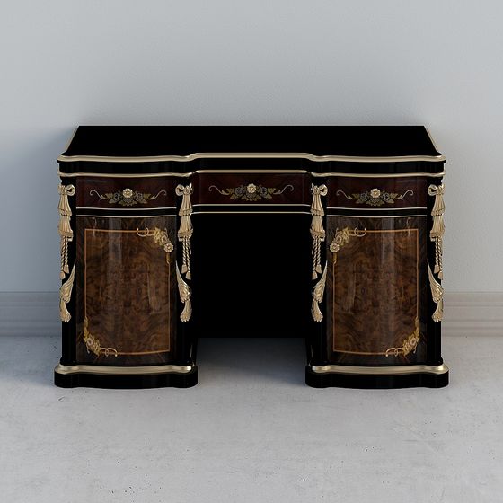 Stylish Vintage Dressing Table 3D model for Design Projects