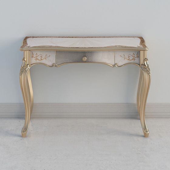 Elegant Classical Table and Chairs 3D model