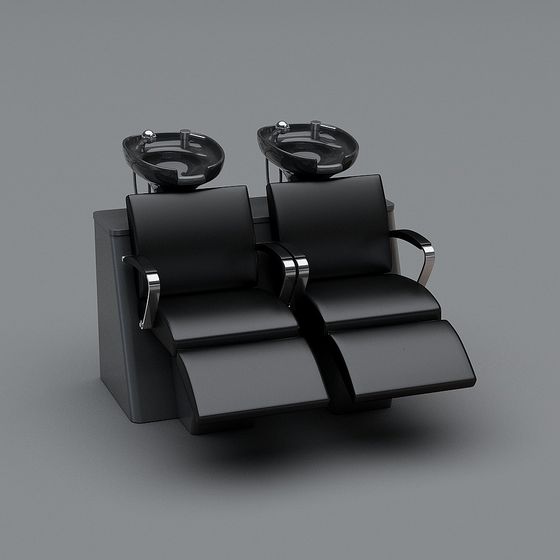 Stylish Low-Poly Barber Chair 3D model