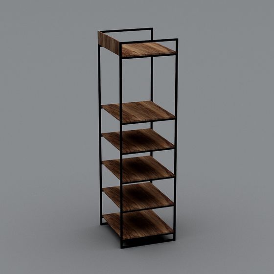 Industrial Style Bookshelf 3D model