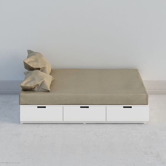 Stylish Storage Sofa Bed 3D model