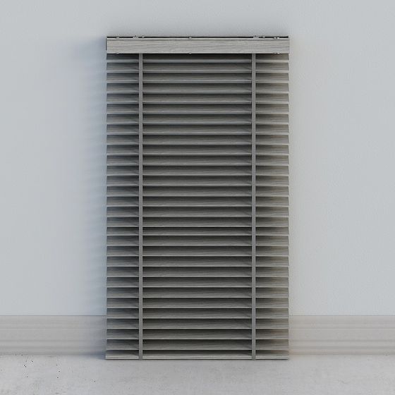 Realistic Wooden Louvered Window 3D model