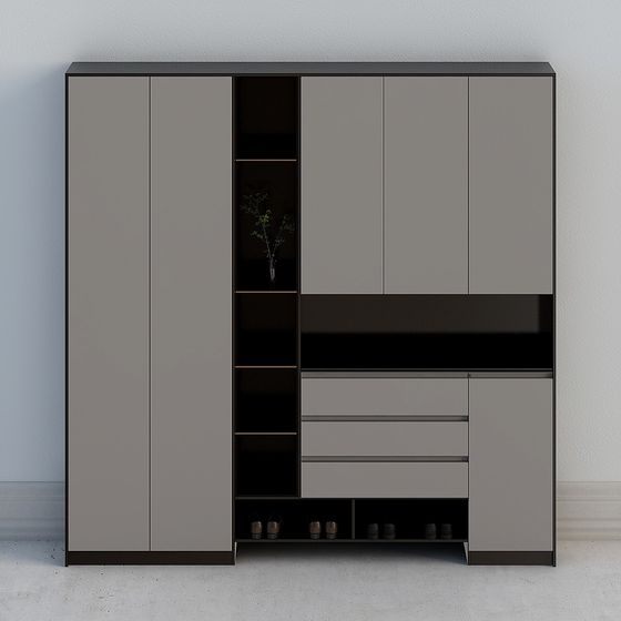 Elegant Storage Cabinet 3D model for Contemporary Spaces