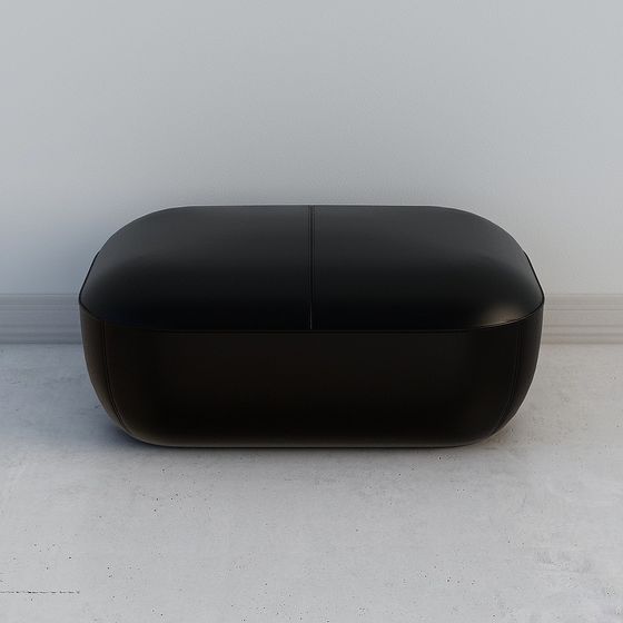 Sleek Low-Poly Sofa Stool 3D Model