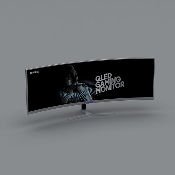 Curved Monitor 3D model for Modern Design