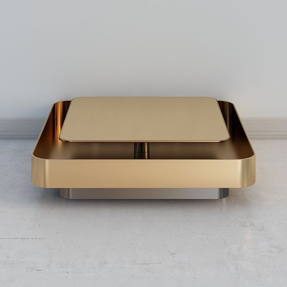 Gold Floating Coffee Table 3D model