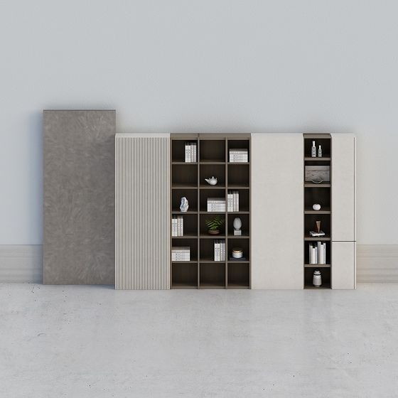 City Bookshelf 3D model for Modern Interiors