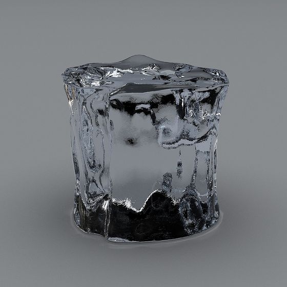 High-Detail Low-Poly Ice Block 3D model