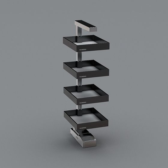 Stylish Minimalist Multi-tier Storage Shelf 3D model