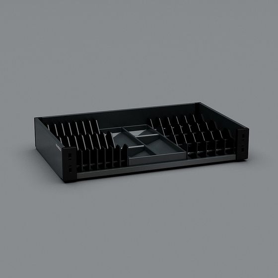 Black Modular Storage Tray 3D model