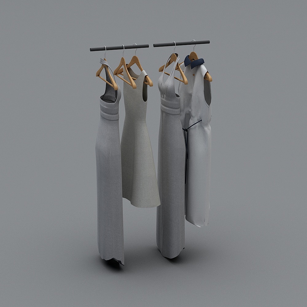 Elegant Hanging Dress 3D model