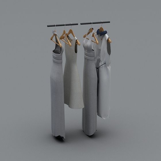 Elegant Hanging Dress 3D model