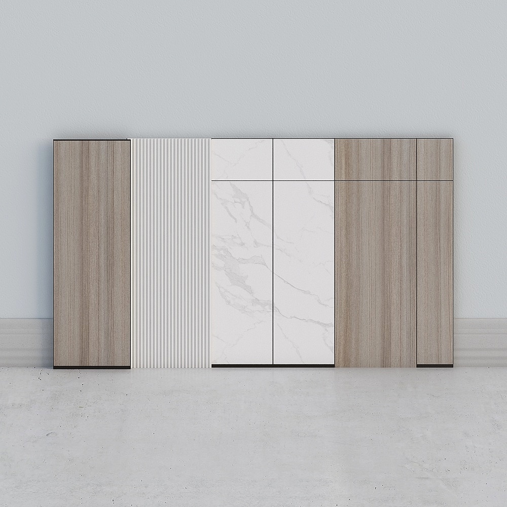 Minimalist style background wall wood panel wall