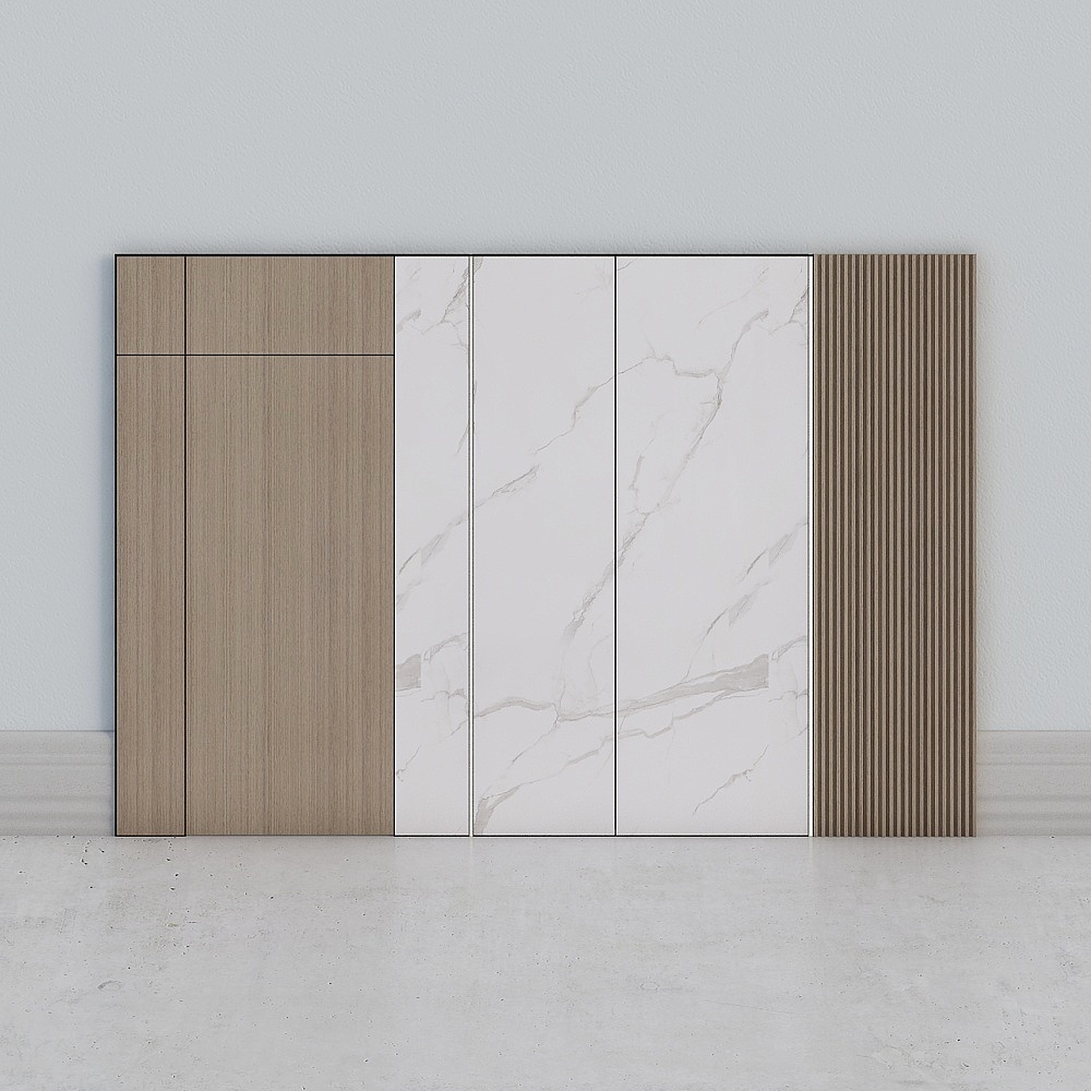 Minimalist style background wall wood panel wall