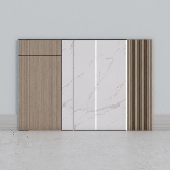 極簡風格背景牆木板牆