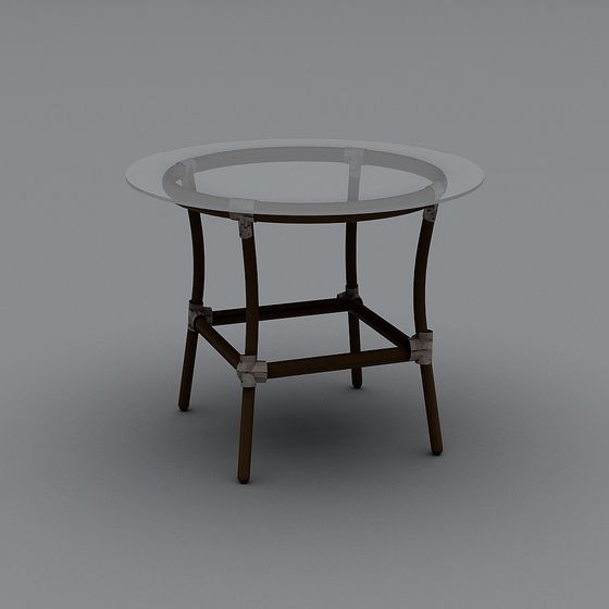 Stylish Low-Polygon Round Table 3D model
