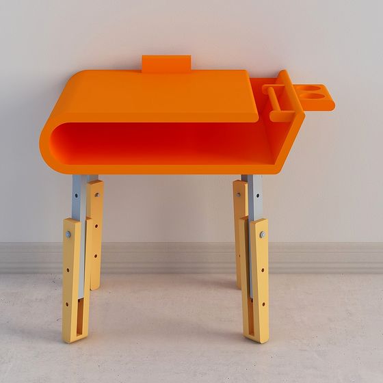 Vibrant Modern Desk 3D Model for Creative Projects