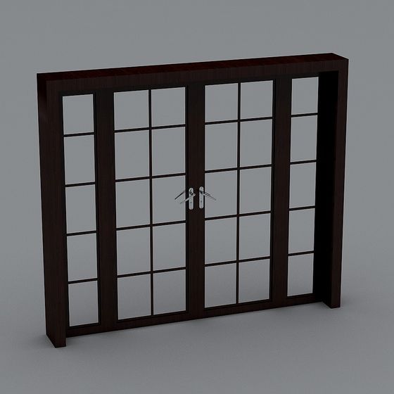 Modern French Door 3D model