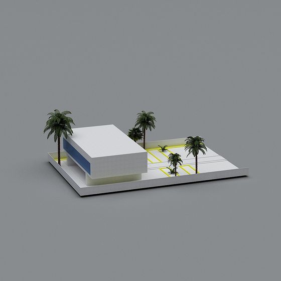 Modern Miniature Architectural Model 3D model
