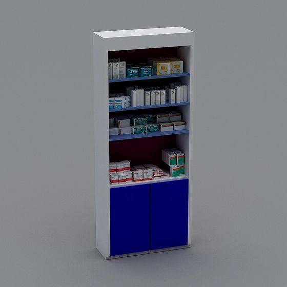 Low Poly Medical Cabinet 3D model