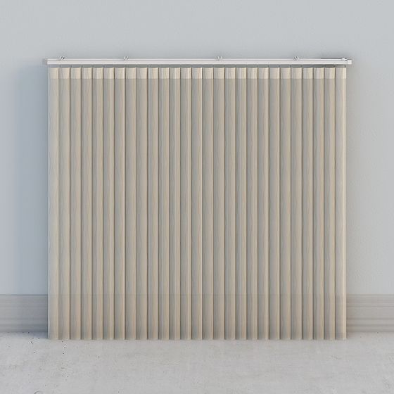 Low Polygon Drapery 3D model for Modern Interiors