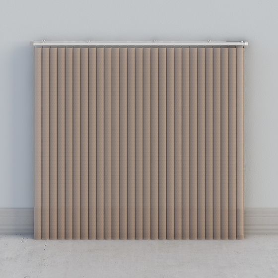 Elegant Vertical Blinds 3D Model for Modern Interiors