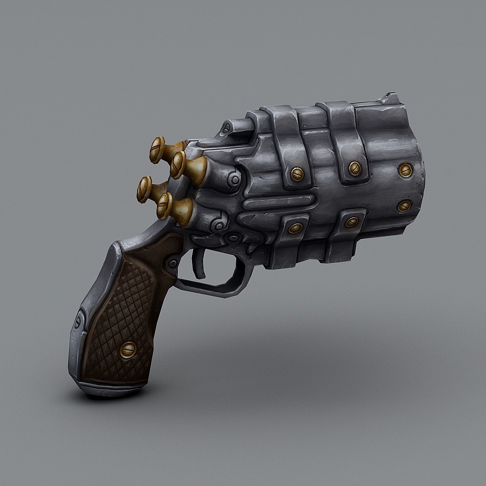 Mechanical Fury 3D Model Gun Design