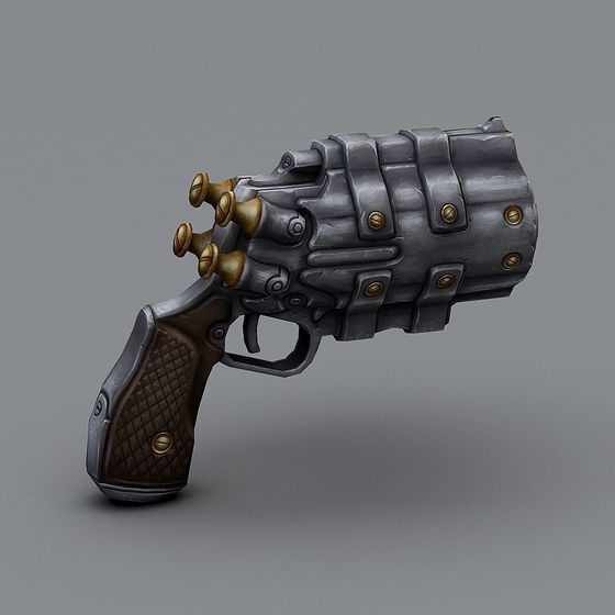 Mechanical Fury 3D Model Gun Design