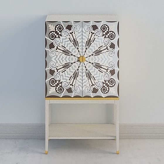 Vintage Storage Cabinet 3D model for Modern Interiors