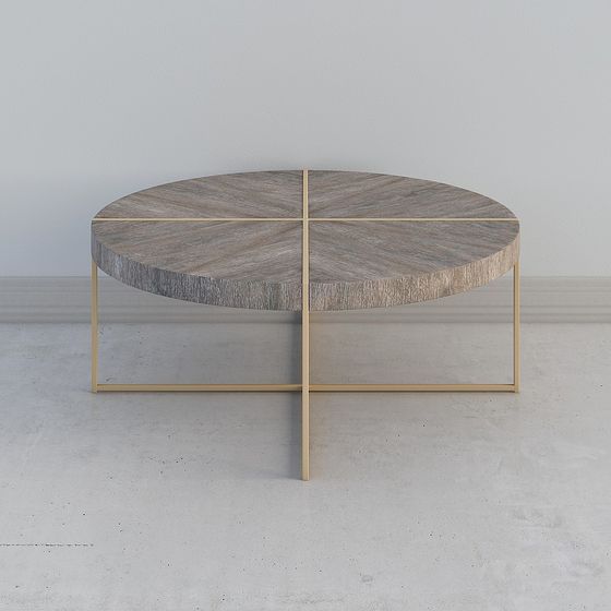 Modern Minimalist Round Coffee Table 3D model