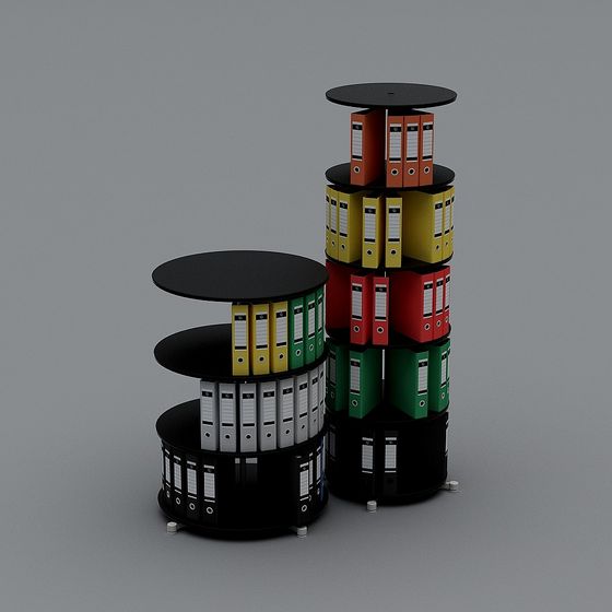 Modern Low-Poly Filing Tower 3D model
