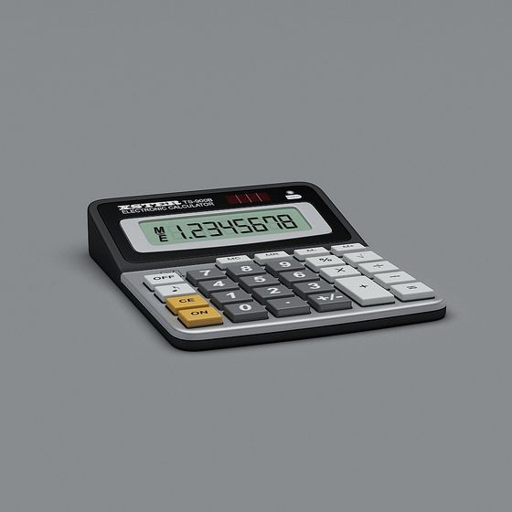 Unique Low-Polygon Electronic Calculator 3D model