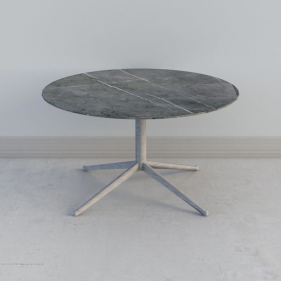 Elegant Low-Poly Round Table 3D model for Creative Spaces