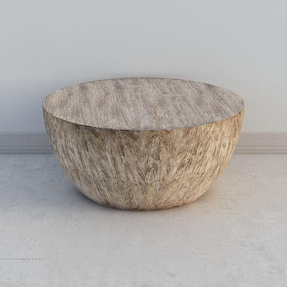 Elegant Round Wooden Table 3D model for Creative Projects