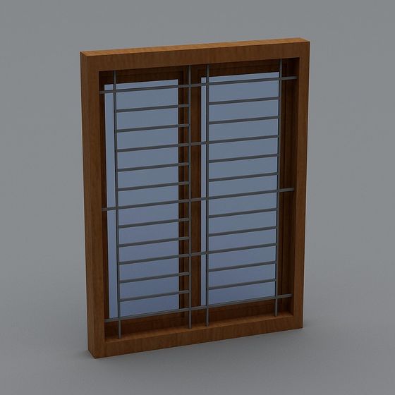 Unique Low-Polygon 3D Window Frame Model