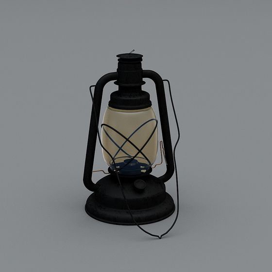 Vintage Kerosene Lamp 3D model