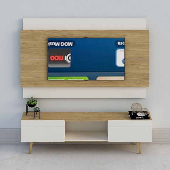 Stylish Low-Polygon TV Cabinet 3D model