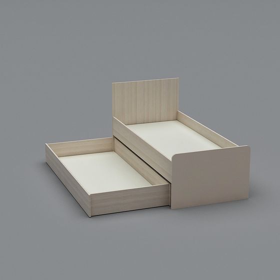 Minimalist Storage Bed 3D model for Contemporary Spaces