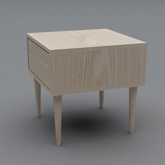 Wooden Side Table 3D model