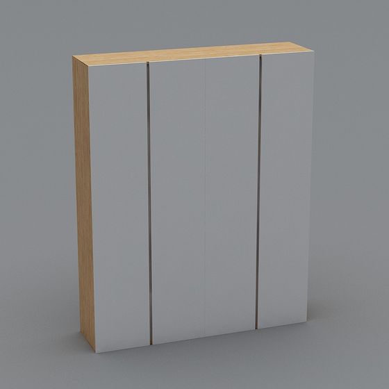 Wood Texture Storage Cabinet 3D model